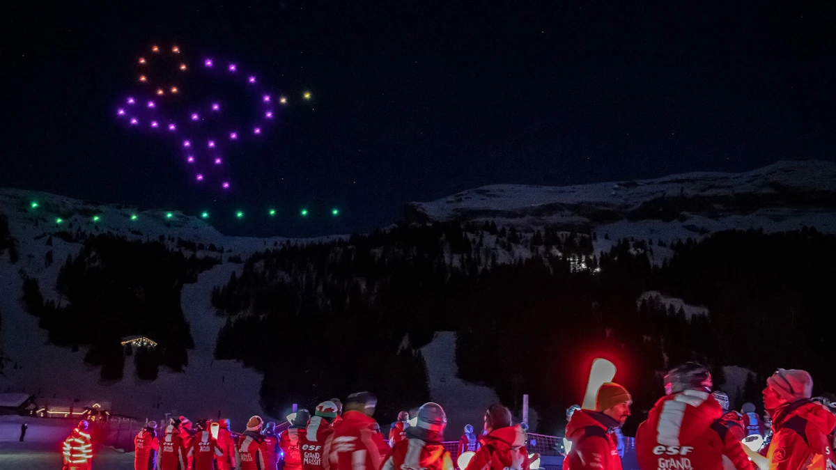 Verlichte droneshows
